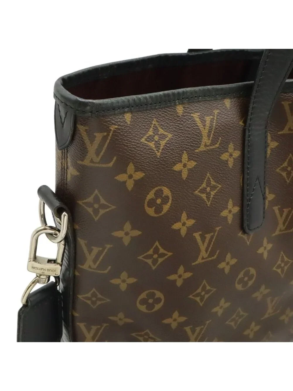 Louis Vuitton Monogram Macassar Davis Tote Large Shoulder Bag Brown